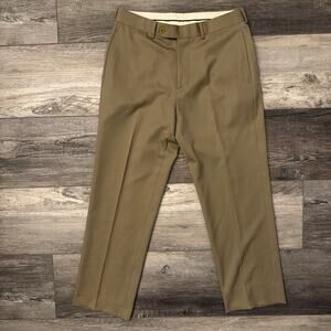 Brooks Brother Madison Dress Pants Men's Size 32/30 Beige 100% Wool Designer